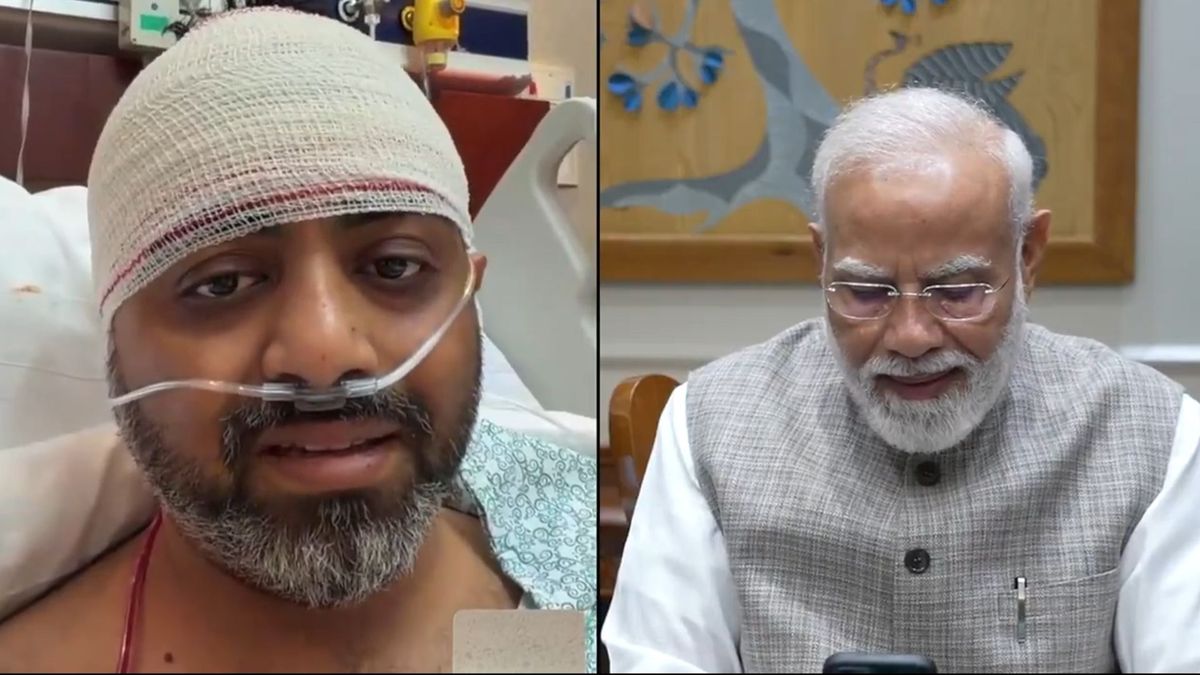 Piloto vuelo Flydubai Smit Machchhar y primer ministro de la India, Narenda Modi