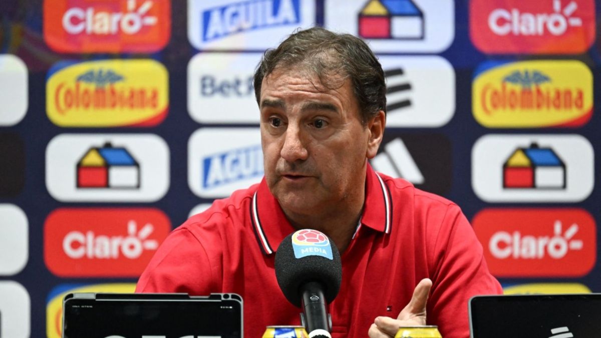 Néstor Lorenzo, entrenador de la Selección Colombia en rueda de prensa
