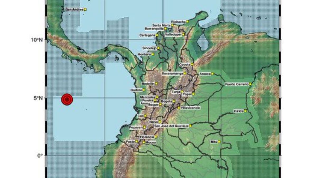 Sismo de 5.0 en el Océano Pacífico se sintió en Colombia