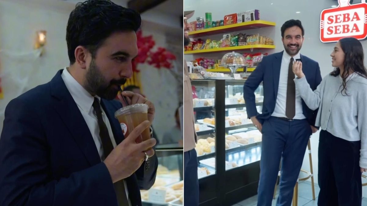 Zohran Mamdani visitó un negocio colombiano en Jackson Heights, Queens, donde probó pandebono y agua de panela.