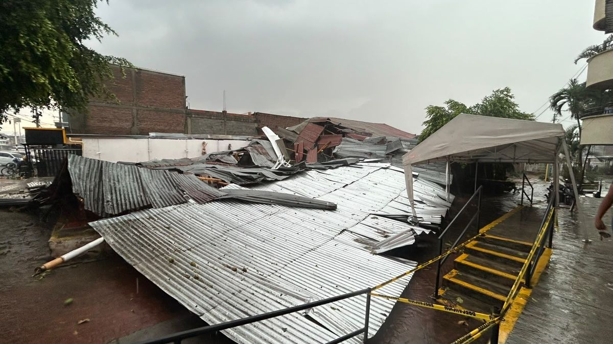 Luvias y vendaval en Palmira, Valle.