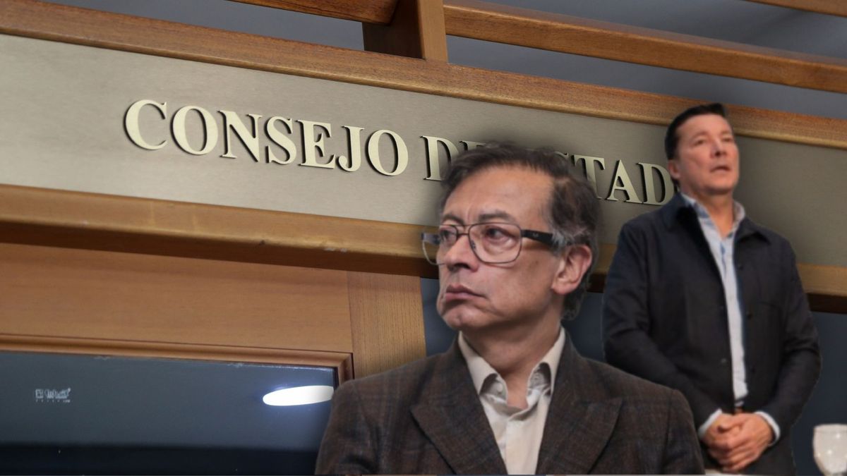Expresidente Gustavo Petro y registrador Hernán Penagos.