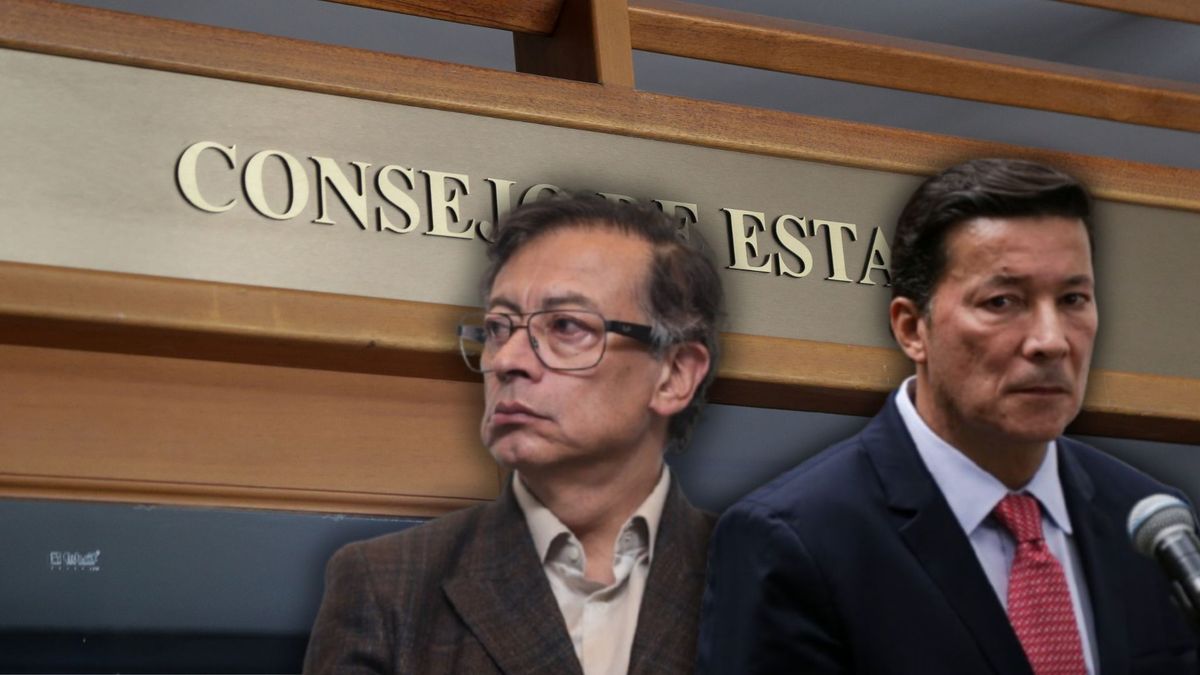Expresidente Gustavo Petro y registrador Hernán Penagos.