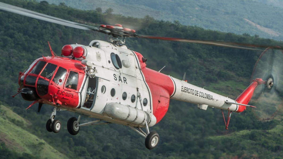 Helicóptero Jaque del Ejército Nacional.