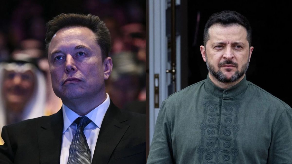 Elon Musk y Volodimir Zelensky