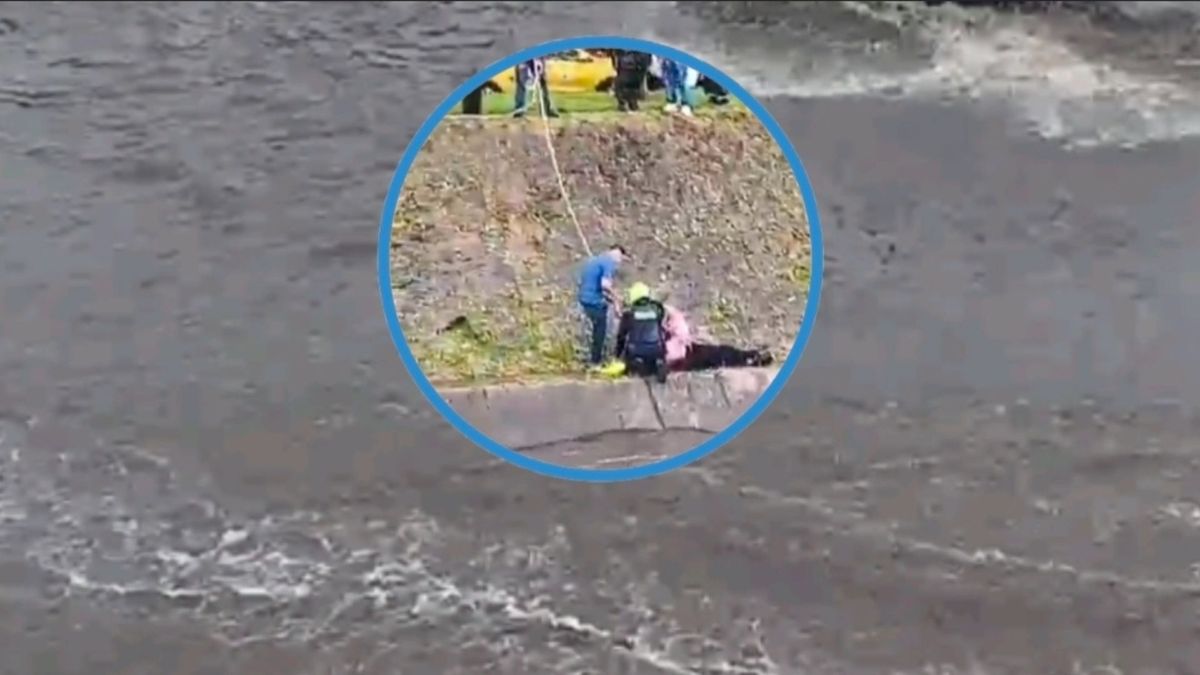 Rescate de personas en caudal de agua