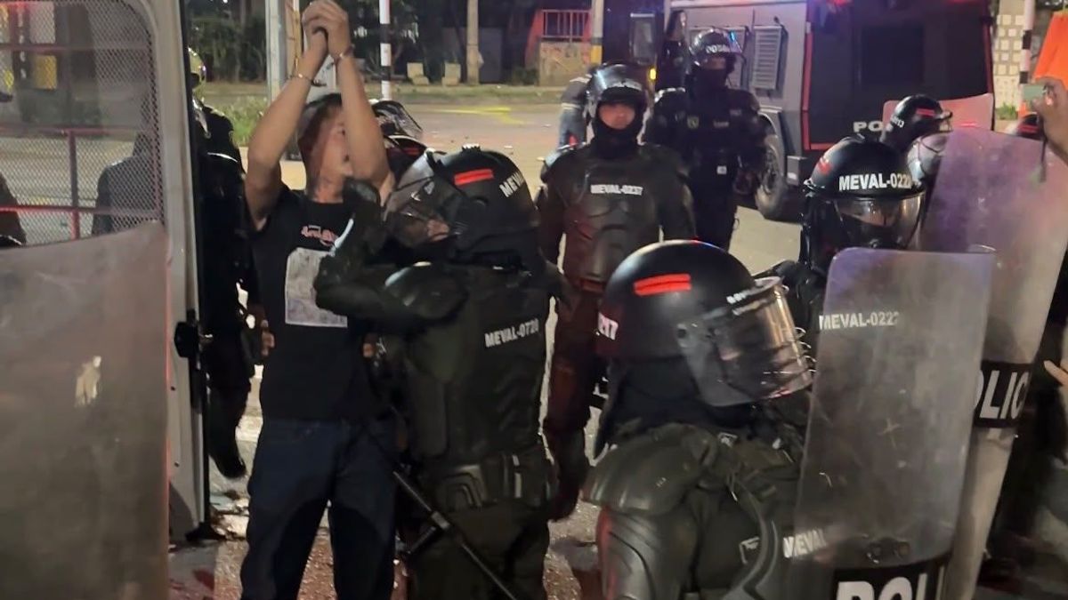 Capturado durante las manifestaciones en Medellín