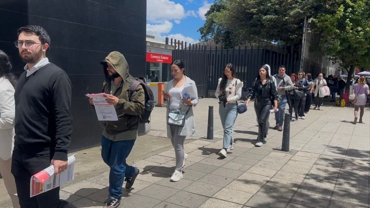 Las historias detrás de las filas de búsqueda de empleo en Bogotá.