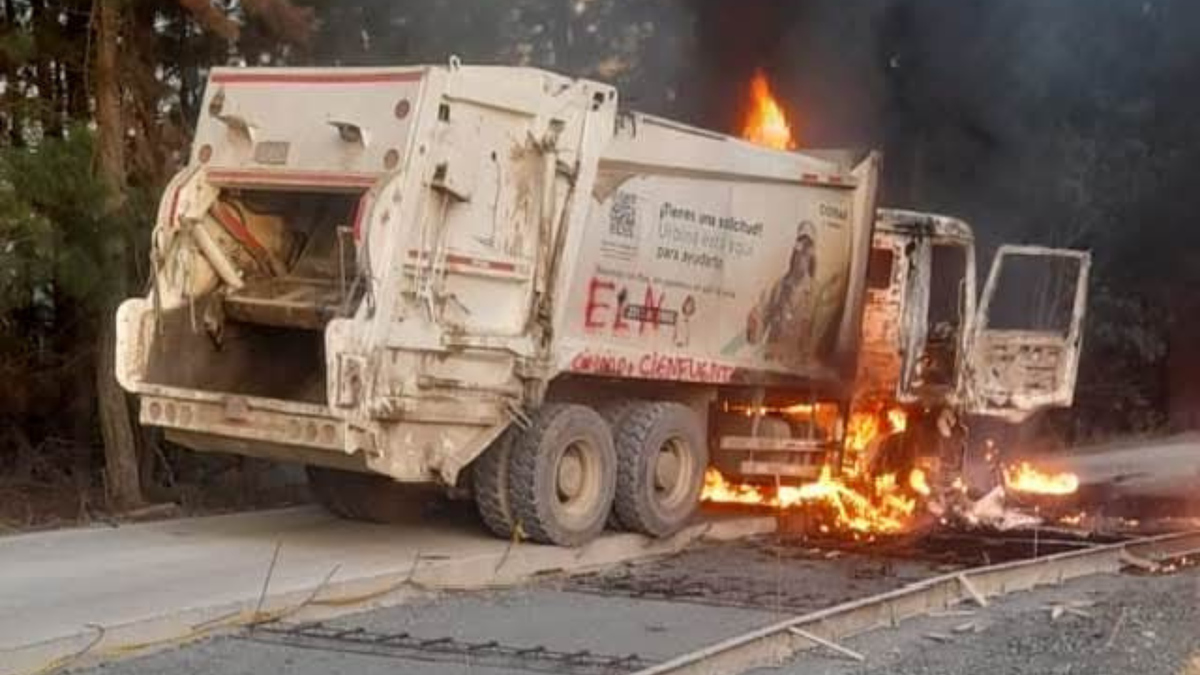 Durante este sábado 17 de octubre fue quemado un camión de basura en Popayán.