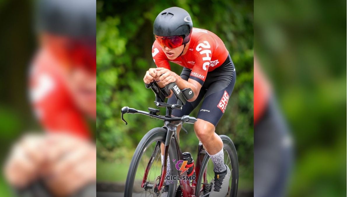 El joven ciclista pidió apoyo al deporte joven.