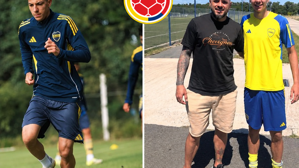 Franco Pérez (en el radar de la Selección Colombia) y su padre Omar Pérez