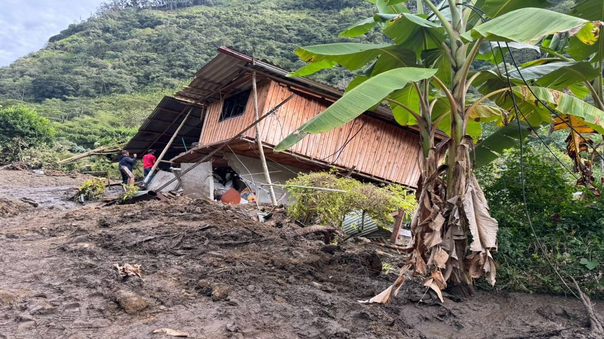Dos adultos mayores perdieron su vivienda tras la creciente súbita en el Cañón del Combeima, en Ibagué.