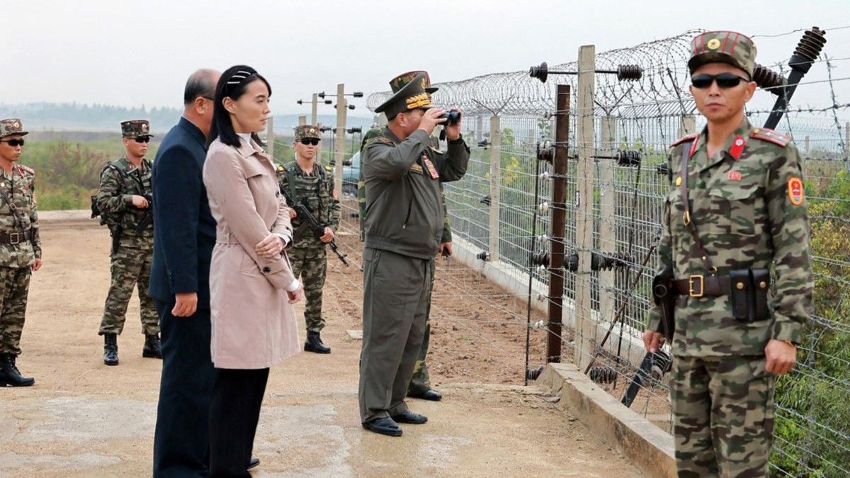 Kim Yo Jong, hermana del líder norcoreano Kim Jong Un, en un lugar no revelado de Corea del Norte
