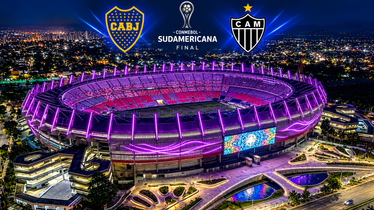 Proyección del nuevo estadio Metropolitano de Barranquilla para la final Boca vs Mineiro
