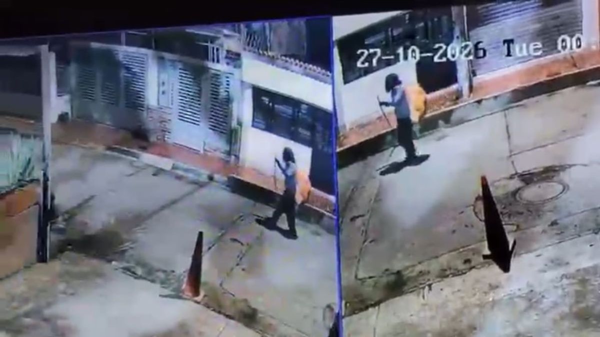 Cámaras de seguridad en el lugar del atentado en Cúcuta