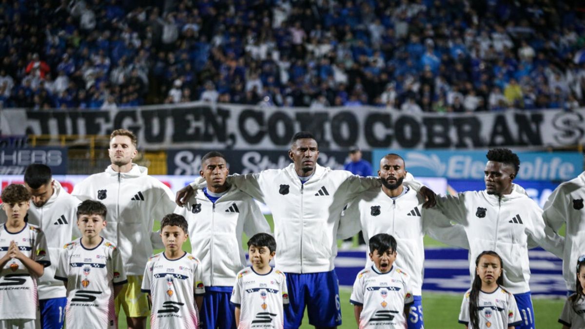 Millonarios previo a un partido por Liga Betplay en el Estadio de Techo