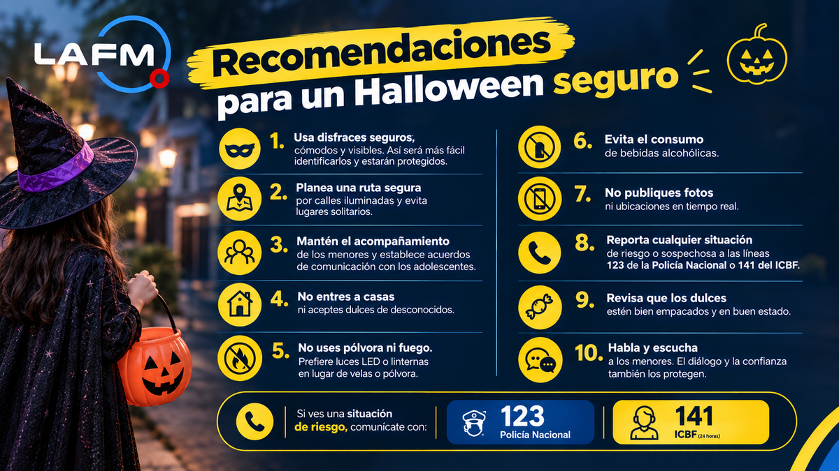 10 claves para que los niños disfruten la noche de Halloween sin correr riesgos