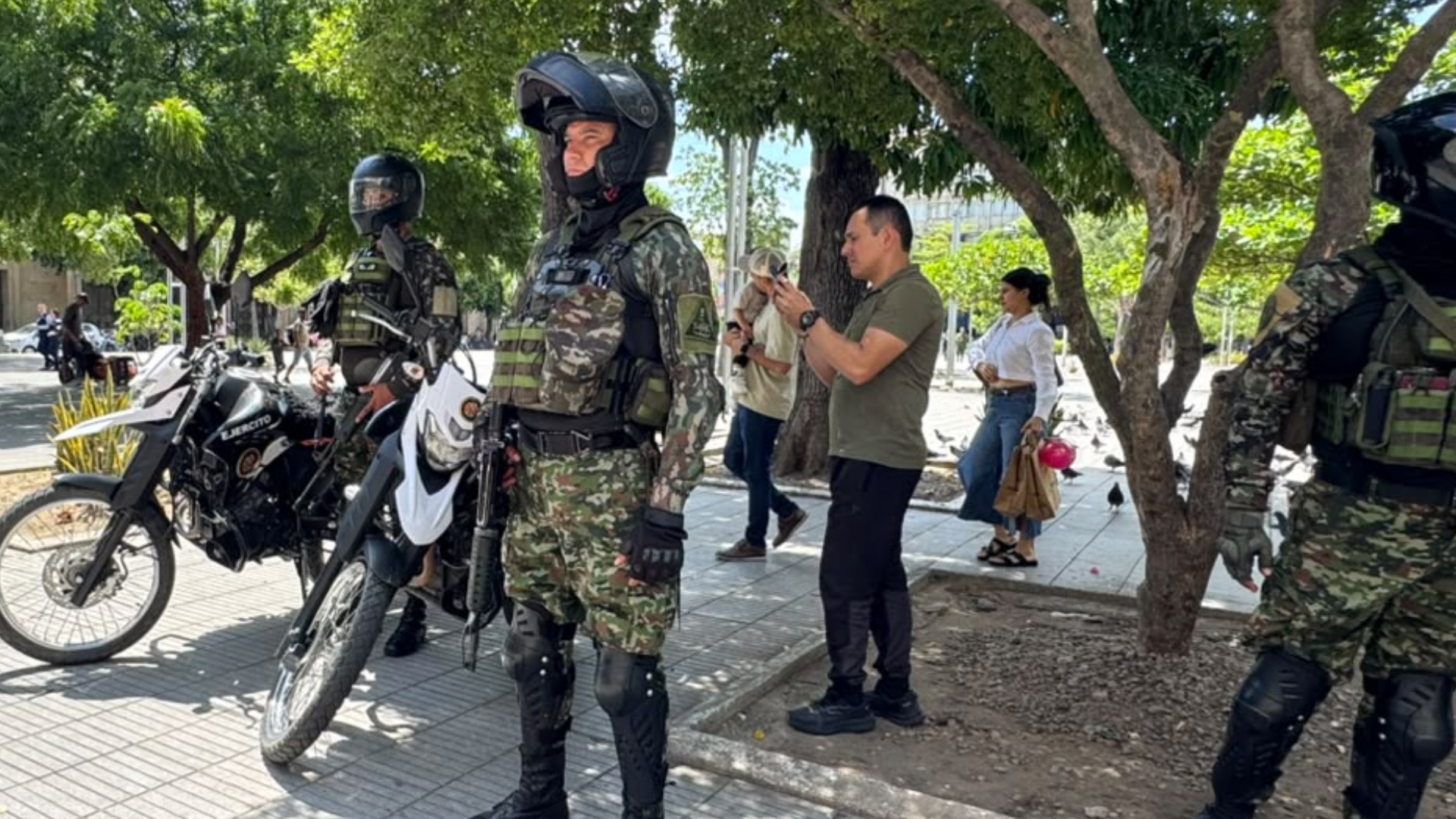 Tropas del Ejército Nacional. 