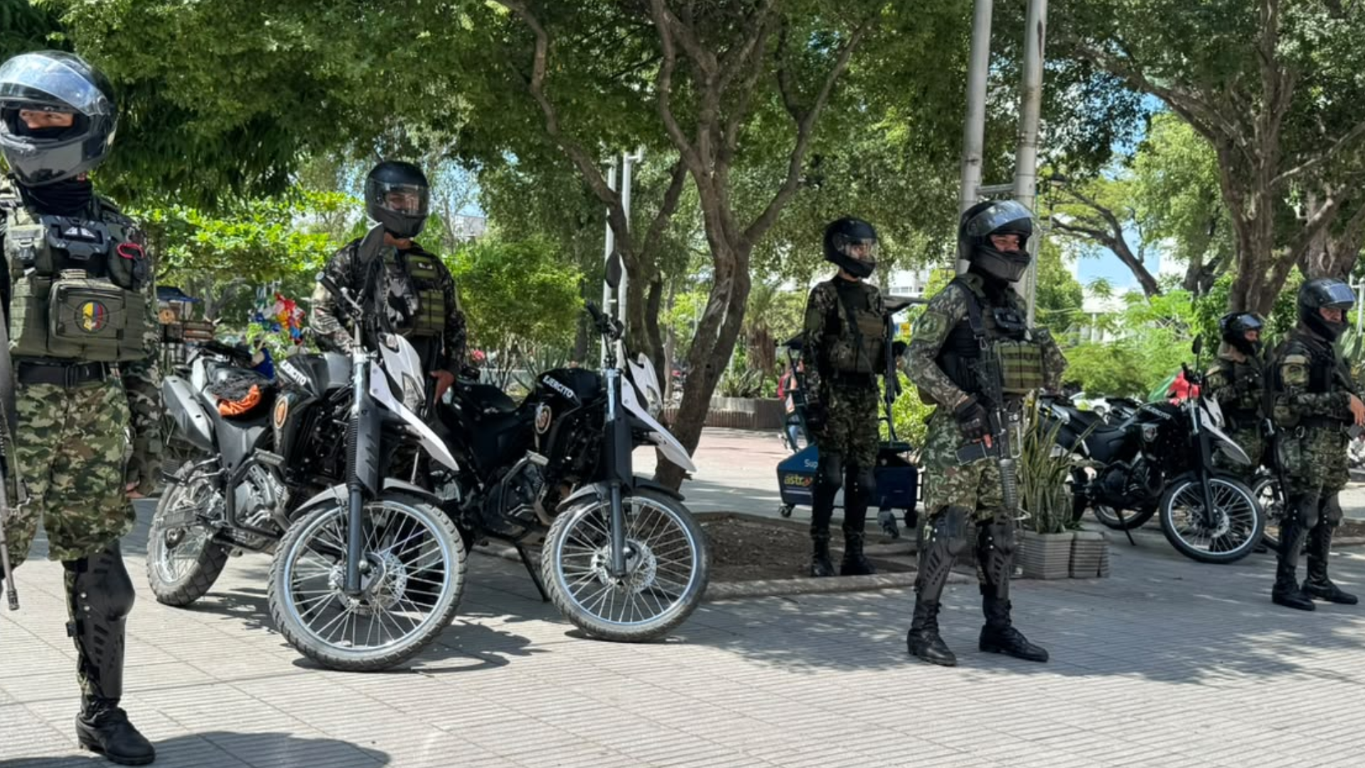 Tropas del Ejército Nacional. 